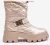 Damen-Stiefel Mit Massiver Sohle Und Flachem Absatz Beige Produktbild-Vorschau 5