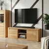 TV Lowboard 140 cm Kernbuche Massivholz-Front Fernsehtisch Produktbild-Vorschau 4