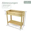 holz4home® Hochbeet inkl. Vlies-, Einlegevlies Naturholz Produktbild-Vorschau 7