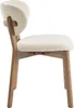 Lot de 2 chaises en bois clair et tissu boucle beige AURA Voir les images du produit 3