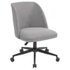 A gray office chair with a black base and wheels, isolated on a white background. Náhľad obrázku produktu