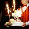 Stücke Torte Candle Sparklers Bezdýmné narozeninové svíčky Náhled obrázku produktu 4