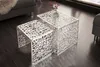 Lot de 2 tables basses élégantes ABSTRACT, couleur argent, Voir les images du produit 2