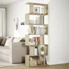 vidaXL Raumteiler-Bücherregal 6 Etagen Sonoma-Eiche Produktbild-Vorschau 4