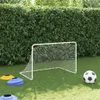 Bramka do piłki nożnej biała 122x81x81 cm stalowa Podgląd zdjęcia produktu 3