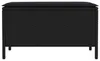 vidaXL Záhradný taburet s vankúšom, čierny, 80 x 38 x 45 Náhľad obrázku produktu 4