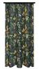 A close-up of a dark curtain with a floral pattern. Produktbild-Vorschau