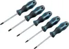 A set of five Torx screwdrivers with black and teal handles, arranged diagonally on a white background. Produktbild-Vorschau