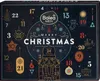 A dark blue advent calendar with Christmas-themed illustrations and numbers. Produktbild-Vorschau