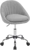 A gray fabric office chair with a chrome base and wheels, shown from a front-side angle against a white background. Produktbild-Vorschau