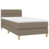 vidaXL Boxspringbett mit Matratze & LED Taupe 90x200 cm Produktbild-Vorschau 3
