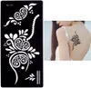 Henna Tattoo Schablone Airbrush Stencil Blume Produktbild-Vorschau 1