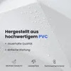 A close-up of a textured white surface with water droplets, overlaid with marketing text and icons. Voir les images du produit