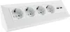 4-fach Steckdosenblock + 2x USB, weiß Produktbild-Vorschau 2