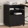 vidaXL Supporto per stampante in rovere nero 60 x 48 x 74 Anteprima dell’immagine prodotto 2