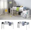 Homestyle4u Hochbett Kinderbett Leiter 90x200 massiv Produktbild-Vorschau 10