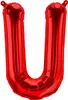 Folienballon Buchstabe U, rot, ca. 40 cm, für Luftbefüllung Produktbild-Vorschau 1