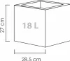 Scheurich 240/30 Pflanzgefäß C-Cube Stony Black - 28,5 cm x Produktbild-Vorschau 20