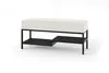 BETTSO Elegante bank met opbergruimte, wit met zwart frame, Productafbeelding-voorbeeld 1