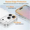 Close-up shots of a clear phone case, highlighting raised edges for screen and camera protection. Produktbild-Vorschau