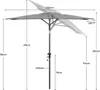 Sekey Sonnenschirm Balkon Rechteckig 200×125 cm Produktbild-Vorschau 6