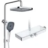 Rainsworth Duschsystem mit Thermostat und Glasablage Chrom Produktbild-Vorschau 1