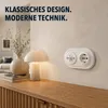Inbouw stopcontact, porselein, retro-stijl, roterende Productafbeelding-voorbeeld 3