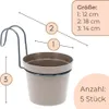 Hängender Blumentopf 5er Set Hängeblumentopf Hänge Produktbild-Vorschau 2