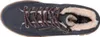 Top view of a blue women's boot with fur lining. Voir les images du produit