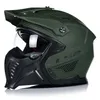 A green and black modular motorcycle helmet. Anteprima dell’immagine prodotto