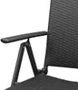 vidaXL Gartenstühle 4 Stk. Poly Rattan Schwarz Produktbild-Vorschau 5