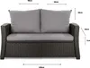 Gartenkissen Set grau – 130x60 + 2x50x56 cm – Für Produktbild-Vorschau 3