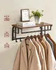 VASAGLE Wandgarderobe Wandregal mit 5 abnehmbaren Haken, Produktbild-Vorschau 7