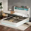 Čalúnená posteľ 140x200cm s USB a zásuvkami, posteľ pre Náhľad obrázku produktu 2