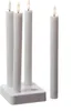 LED Stabkerzen LISA - Echtwachs - mit Ladestation - inkl. Fernbedienung - H: 25cm - weiß - 4er Set Produktbild-Vorschau