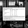 A black and white image of gym equipment with a nutritional information label overlaid. Produktbild-Vorschau