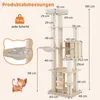 A diagram showing the dimensions of a cat tree. Anteprima dell’immagine prodotto