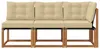 vidaXL Outdoor Mittel- und Ecksofa mit Kissen 3 Stück Natur Produktbild-Vorschau 5