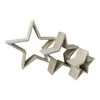 A set of three wooden star-shaped decorations, arranged in a cluster. Produktbild-Vorschau