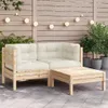 vidaXL Ensemble de salon de jardin 3 pièces avec coussins Voir les images du produit 1