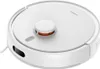 A white, round robot vacuum cleaner is shown from a slightly elevated angle against a white background. Anteprima dell’immagine prodotto