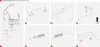 Diagrams illustrating the installation of an EVOline Dock Cuisine Steckdosenelement. Produktbild-Vorschau