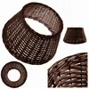 Multiple views of a brown wicker Christmas tree skirt ring. Produktbild-Vorschau