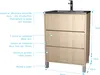 Meuble de salle de bains 60 cm 3 Tiroirs Chêne Clair + Voir les images du produit 4