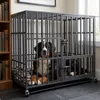 WISFOR XL Hundekäfig mit 3 Türen rollbar Hundebox mit Produktbild-Vorschau 9