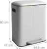 Kosz na śmieci Relaxdays, 2 komory, 2 x 20 l, wyjmowane Podgląd zdjęcia produktu 4