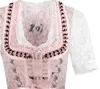 Dirndl vieux rose taupe avec tablier en dentelle, taille : Voir les images du produit 3
