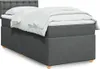 vidaXL Boxspringbett mit Matratze Dunkelgrau 90x200 cm Produktbild-Vorschau 2