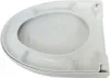 A white toilet seat shown from a top-down perspective. Produktbild-Vorschau