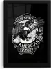 MuchoWow® MuchoWow® Gerahmtes Poster Adler - Flagge - Retro Produktbild-Vorschau 1